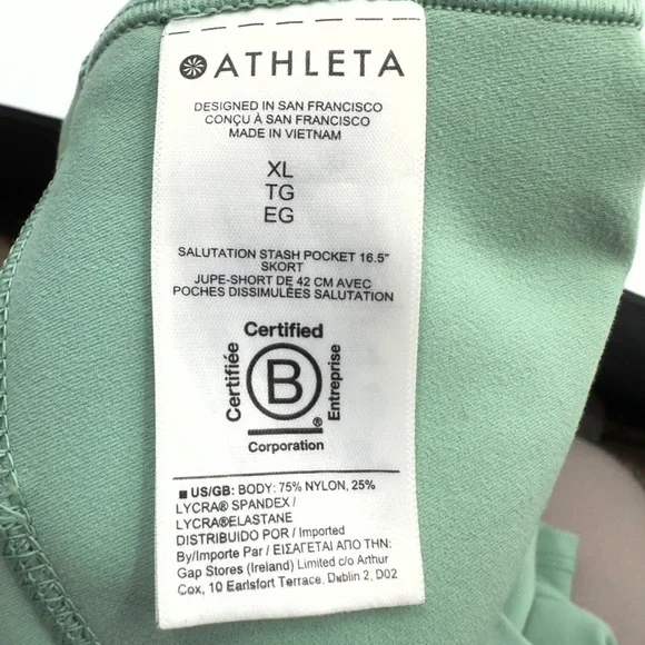 Athleta Salutation Stash Pocket Skort Womens XL Stretch Performance Golf Tennis - Picture 7 of 11